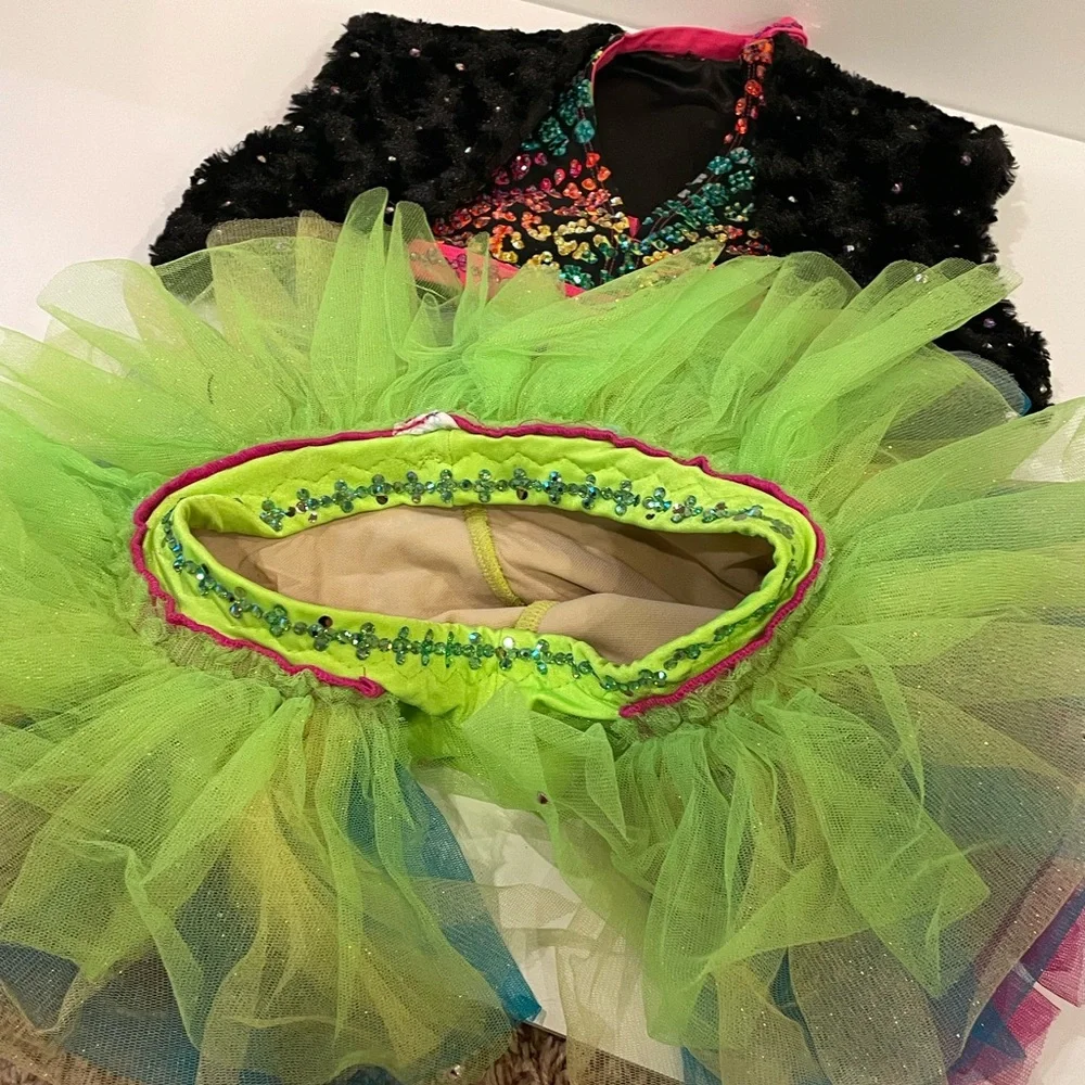 Colorful Girls Dance Costume